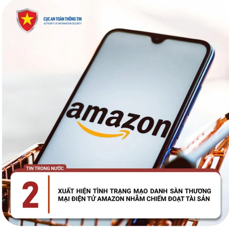 Xuất hiện tình trạng mạo danh sàn Amazon để lừa chiếm đoạt tài sản