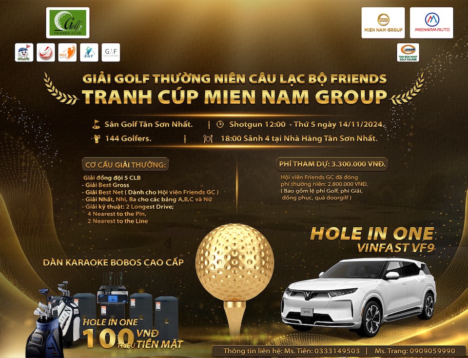 Chuẩn bị khởi tranh Giải golf thường niên Câu lạc Bộ Friends “Tranh cúp Miền Nam Group”