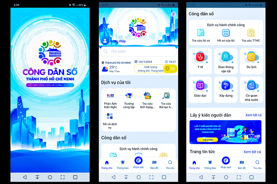 Người dân TP Hồ Chí Minh có thể giao tiếp với chính quyền qua App Công dân số