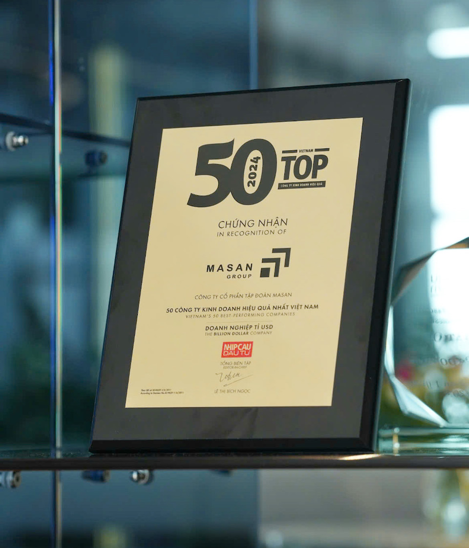Masan Group 11 năm liên tiếp vào TOP 50 Công ty kinh doanh hiệu quả nhất Việt Nam