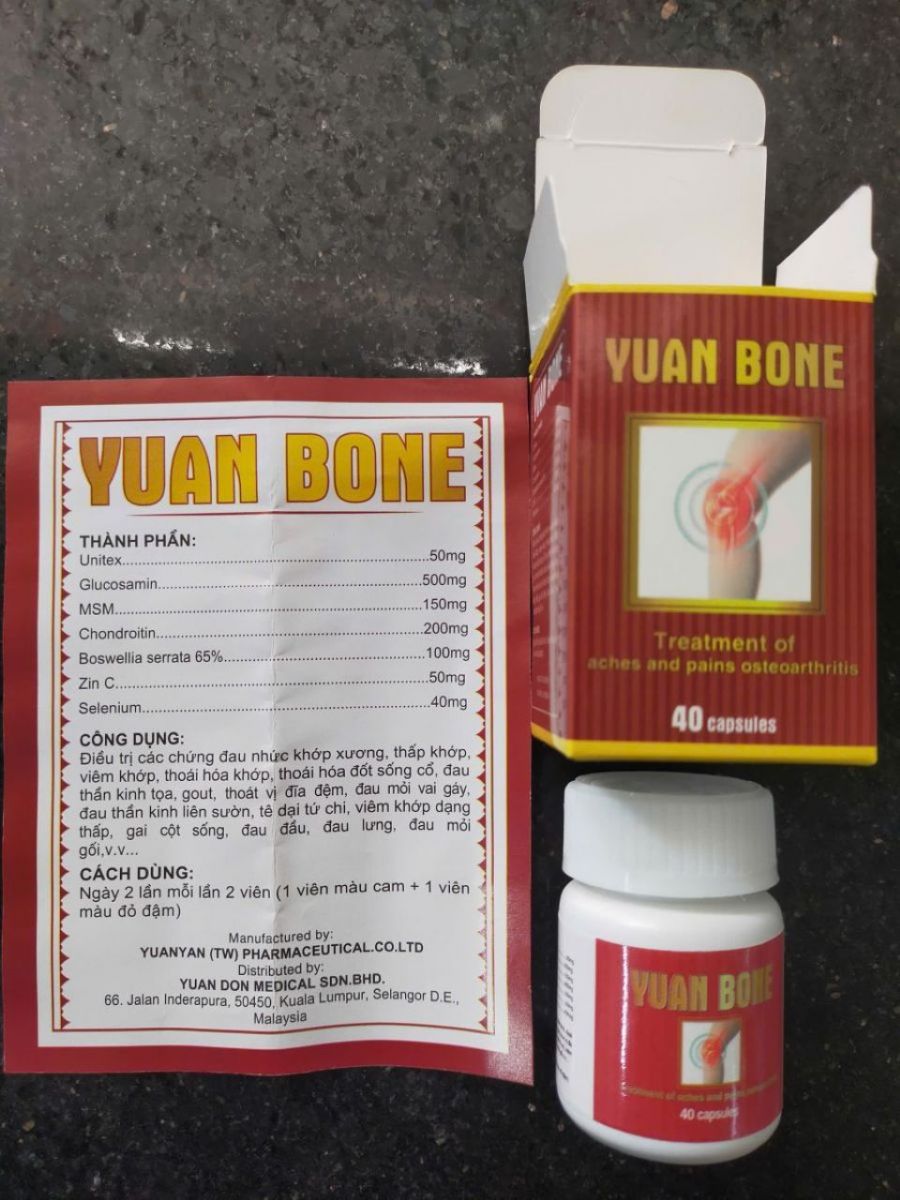 Phát hiện viên nang cứng Yuan Bone là thuốc giả, có chứa tân dược