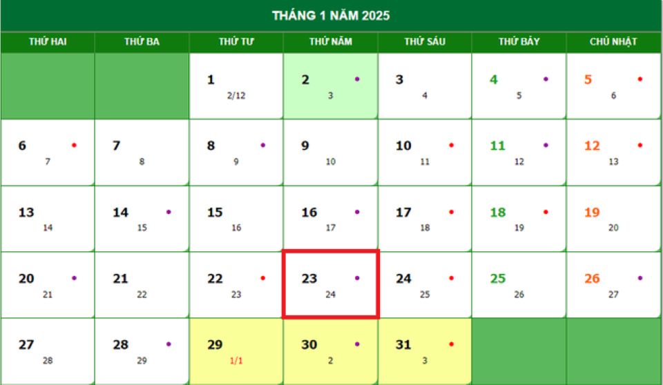 Lịch âm 23/1 chính xác nhất, lịch vạn niên ngày 23/1/2025: Việc nên và không nên làm?