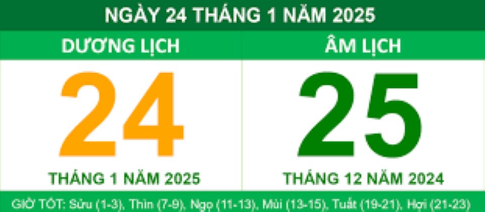 Lịch âm 24/1 chính xác nhất, lịch vạn niên ngày 24/1/2025: Việc nên và không nên làm?