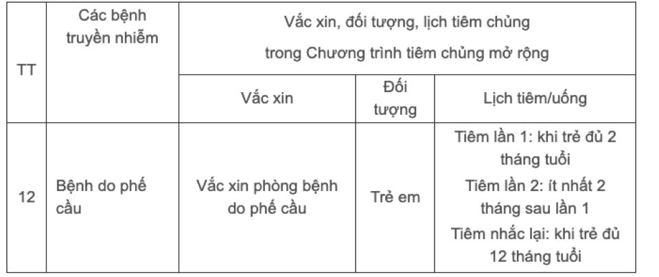 Đề xuất đưa vaccine phòng bệnh phế cầu vào chương trình tiêm chủng mở rộng