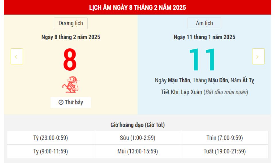 Lịch âm 8/2 chính xác nhất, lịch vạn niên ngày 8/2/2025: Việc nên và không nên làm?