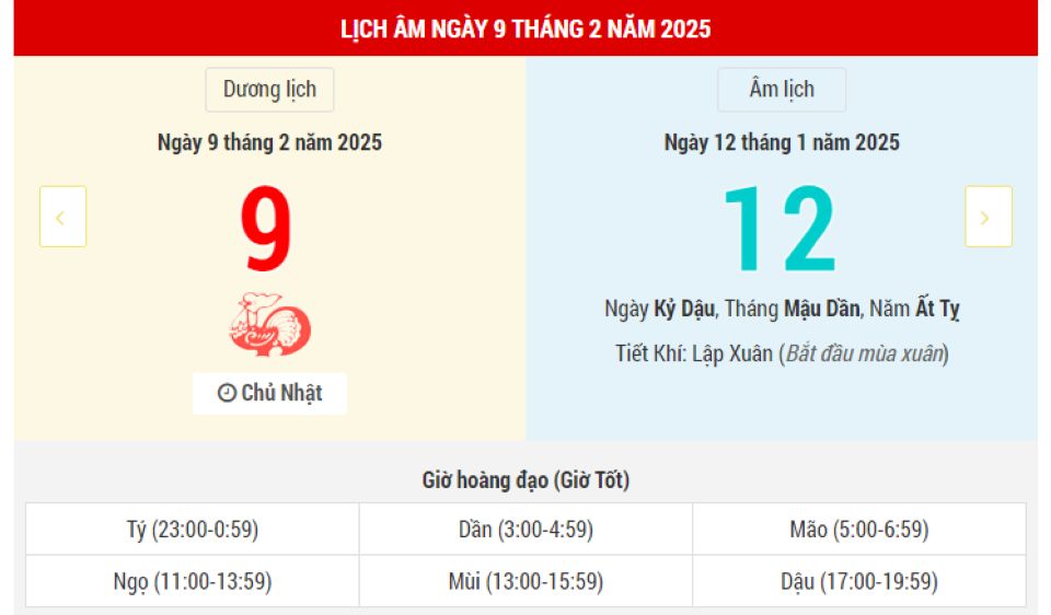 Lịch âm 9/2 chính xác nhất, lịch vạn niên ngày 9/2/2025: Việc nên và không nên làm?