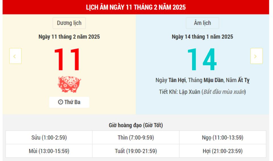 Lịch âm 11/2 chính xác nhất, lịch vạn niên ngày 11/2/2025: Việc nên và không nên làm?