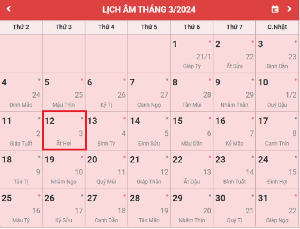 Lịch âm 12/3 chính xác nhất, lịch vạn niên ngày 12/3/2025: Việc nên và không nên làm?