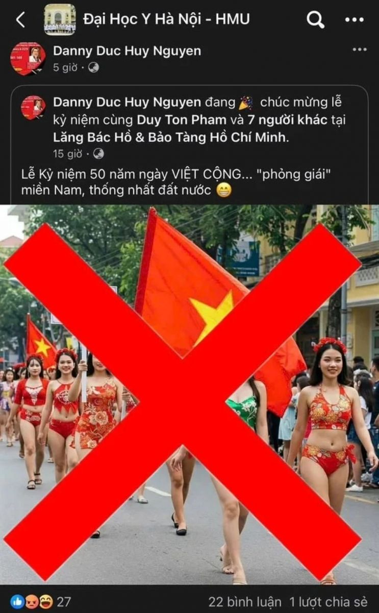Mạo danh fanpage trường Đại học Y Hà Nội đăng tải thông tin sai lệch