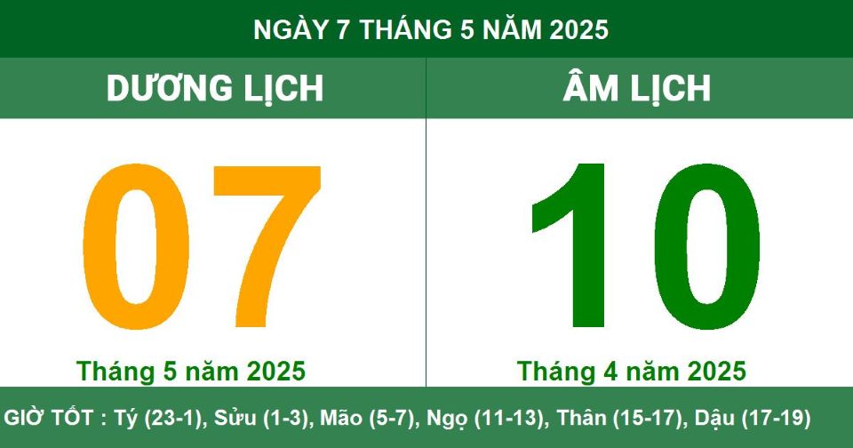 Lịch âm 7/5 chính xác nhất, lịch vạn niên ngày 7/5/2025: Việc nên và không nên làm?