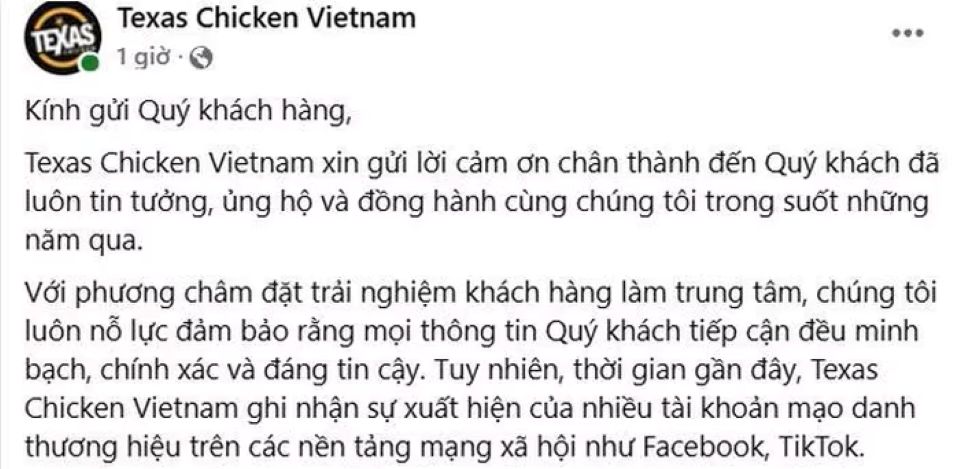 Gà rán KFC, Jollibee, Texas Chicken đồng loạt bị giả mạo thương hiệu