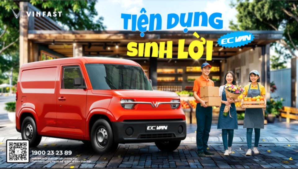 Không chỉ “rần rần” trên mạng, VinFast EC Van còn được nhiều chủ hộ kinh doanh gia đình săn đón