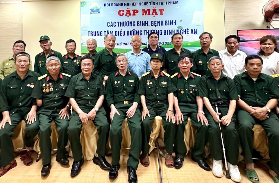 Ấm áp nghĩa tình quê hương trong buổi gặp mặt tri ân thương, bệnh binh Nghệ An – Hà Tĩnh tại TP Hồ Chí Minh