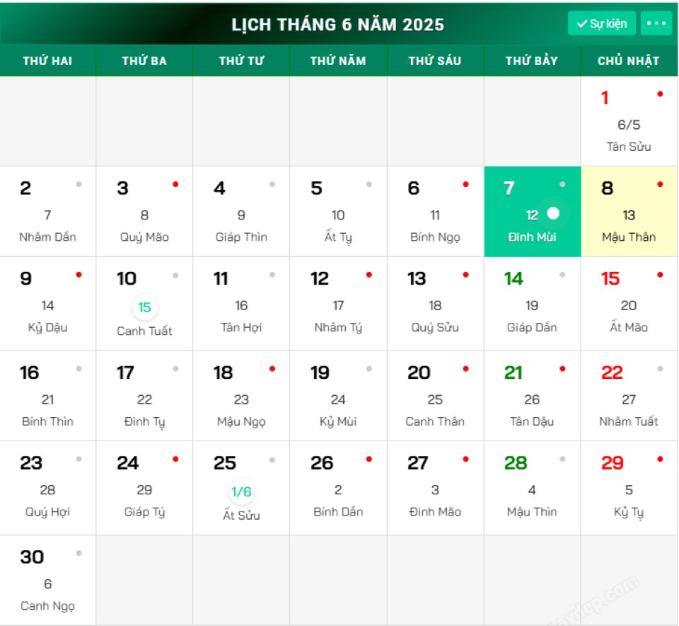 Lịch âm 8/6 chính xác nhất, lịch vạn niên ngày 8/6/2025: Việc nên và không nên làm?