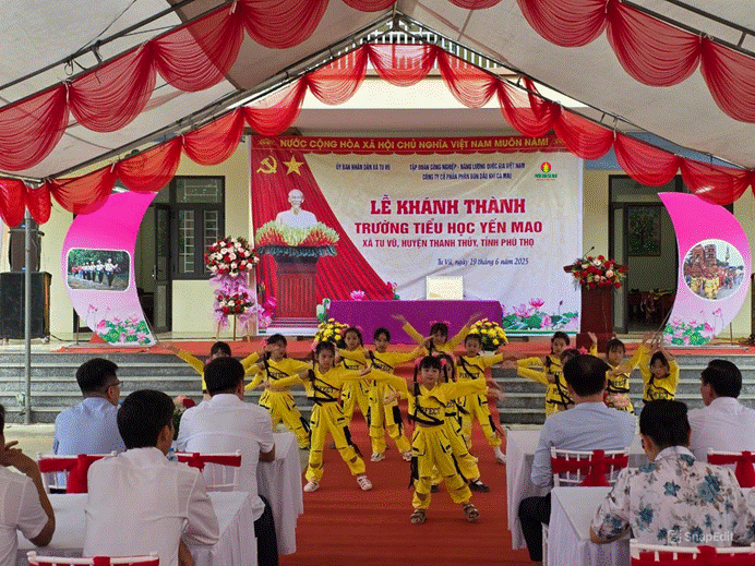 Khánh thành trường tiểu học Yến Mao: Ngôi trường mới cho những ước mơ nhỏ ở miền quê Phú Thọ