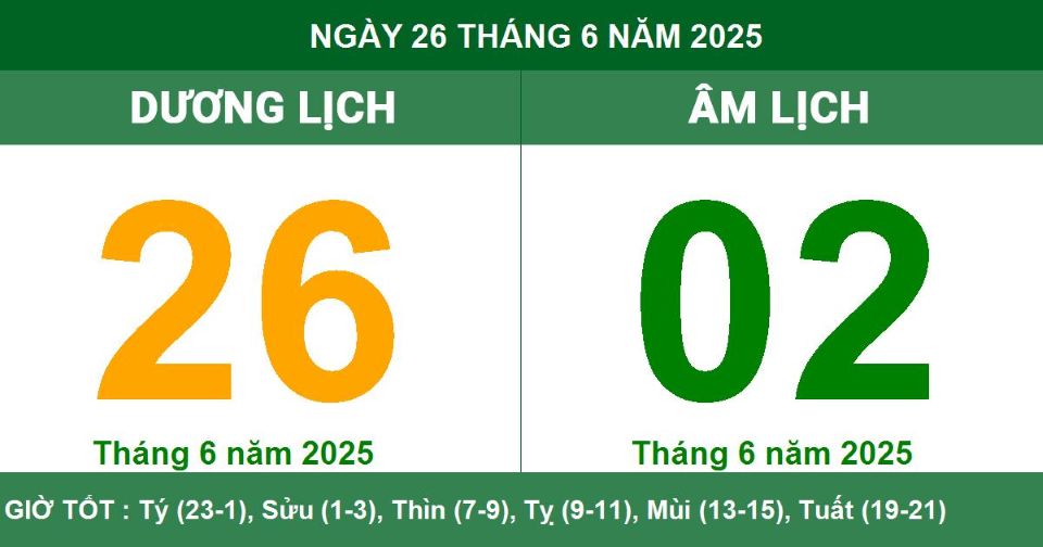 Lịch âm 26/6 chính xác nhất, lịch vạn niên ngày 26/6/2025: Việc nên và không nên làm?