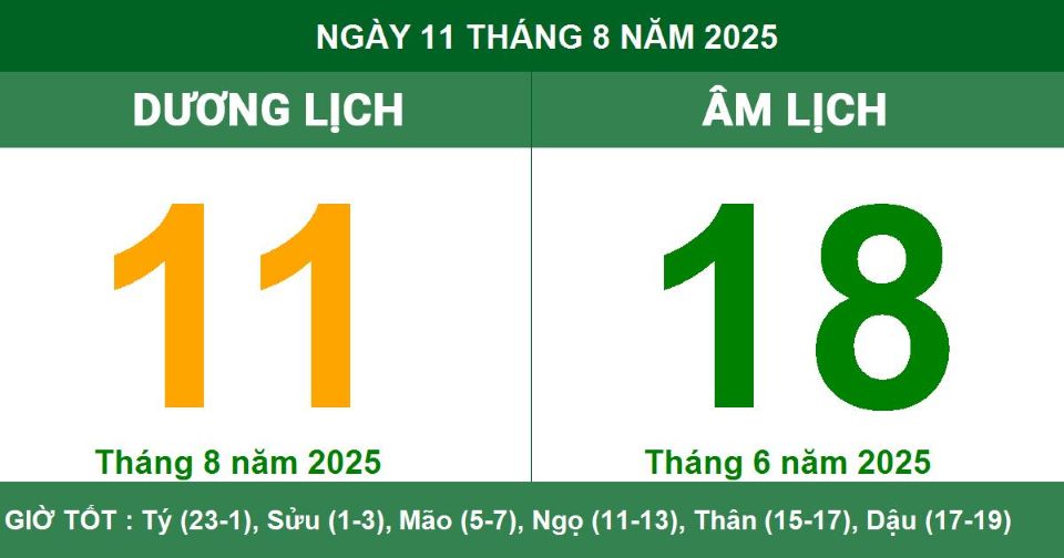 Lịch âm 11/8 chính xác nhất, lịch vạn niên ngày 11/8/2025: Việc nên và không nên làm?