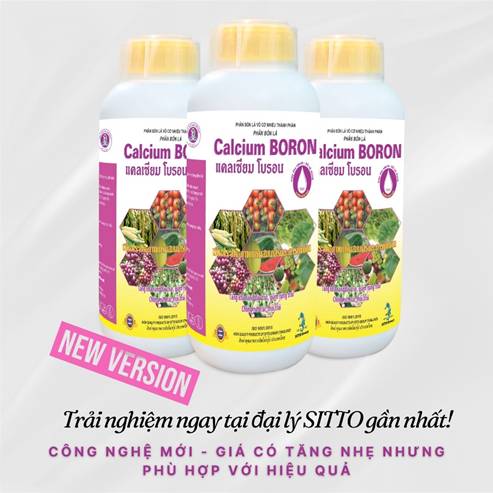 Nâng tầm hiệu quả canh tác với Sitto Calcium Boron phiên bản cải tiến