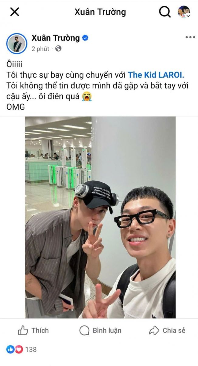Ngôi sao Úc The Kid LAROI đến Việt Nam: Rapper Double2T "sốc" vì gặp idol trên máy bay, 1 fan ruột đợi suốt 5 tiếng để gặp thần tượng