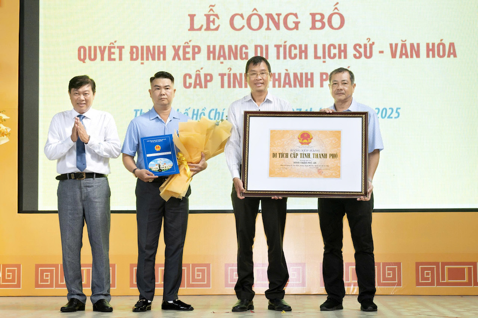 TP Hồ Chí Minh: công bố quyết định xếp hạng 7 di tích lịch sử - văn hóa cấp Thành phố