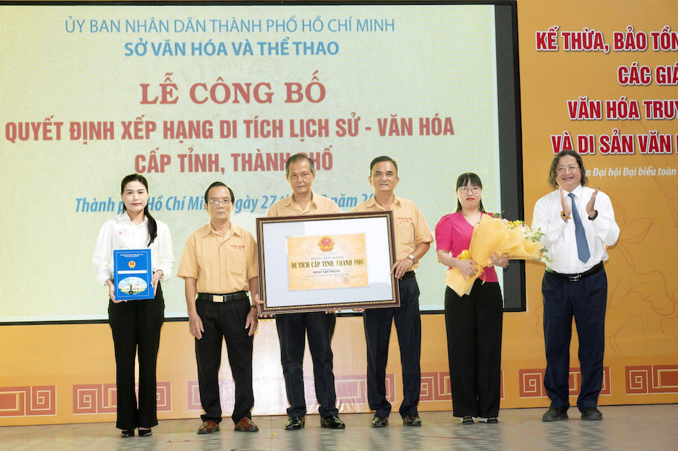 TP Hồ Chí Minh: công bố quyết định xếp hạng 7 di tích lịch sử - văn hóa cấp Thành phố