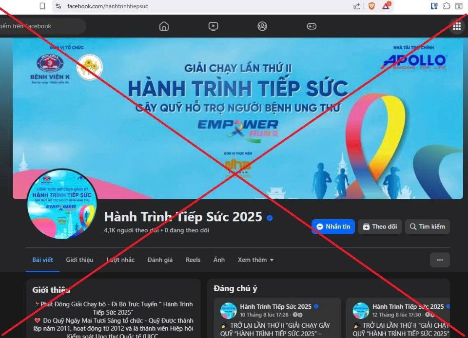 Mạo danh các giải chạy từ thiện để lừa đảo, chiếm đoạt tài sản