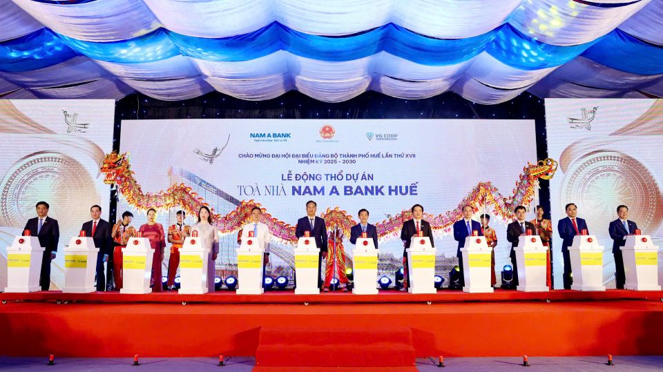 Lễ động thổ tòa nhà Nam A Bank Huế - Công trình xanh gắn kết hành trình di sản miền Trung