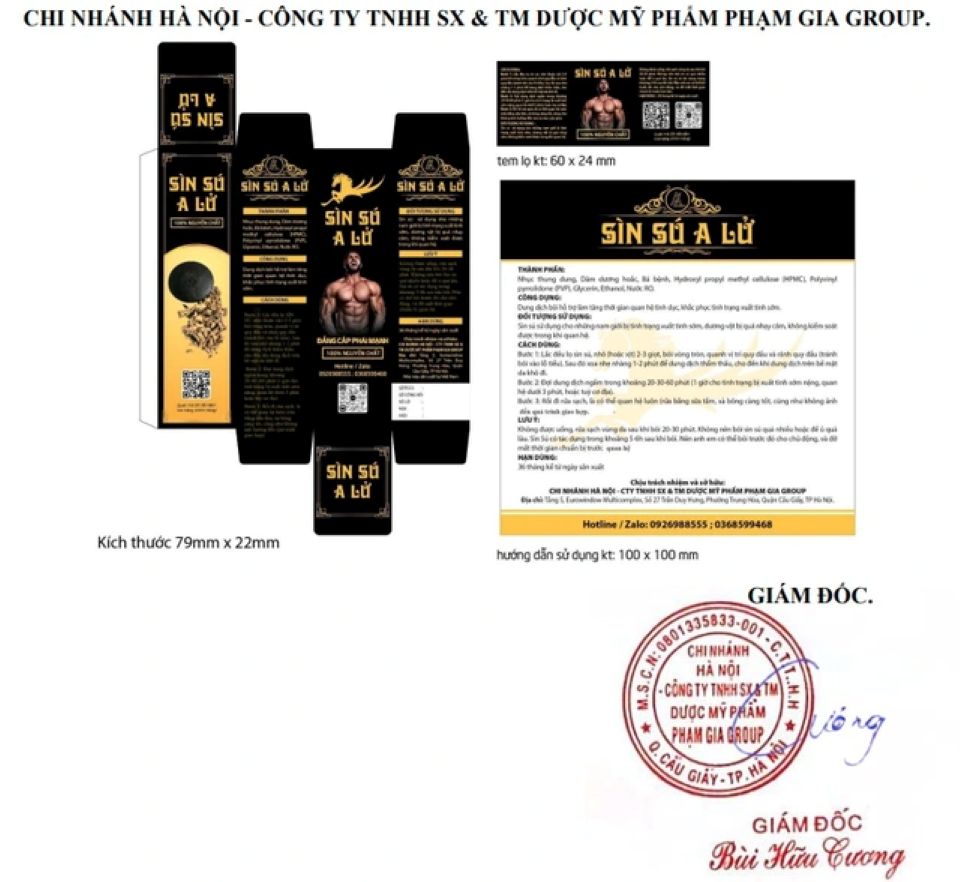 Hàng loạt sản phẩm của Phạm Gia Group bị thu hồi số công bố