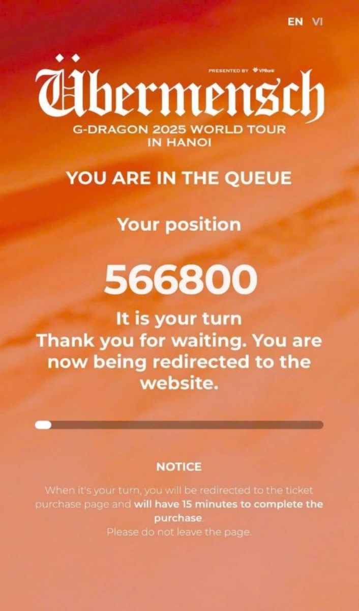 Vé G-DRAGON 2025 WORLD TOUR [Übermensch] IN HANOI “bốc hơi” cả 3 ngày mở bán: Cơn sốt chưa từng có, fan Việt dậy sóng săn vé