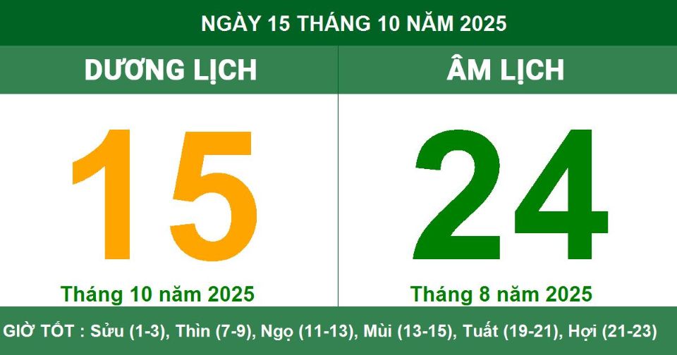 Lịch âm 15/10 chính xác nhất, lịch vạn niên ngày 15/10/2025: Việc nên và không nên làm?
