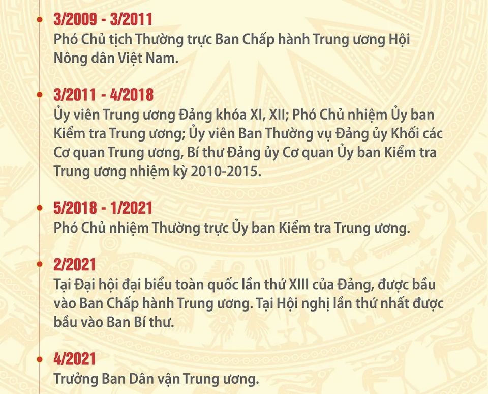 Tóm tắt tiểu sử Bí thư Thành ủy Hà Nội Bùi Thị Minh Hoài