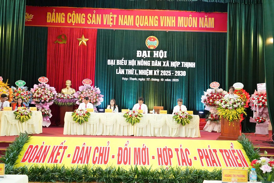 Đại hội đại biểu Hội Nông dân xã Hợp Thịnh lần thứ I thành công tốt đẹp