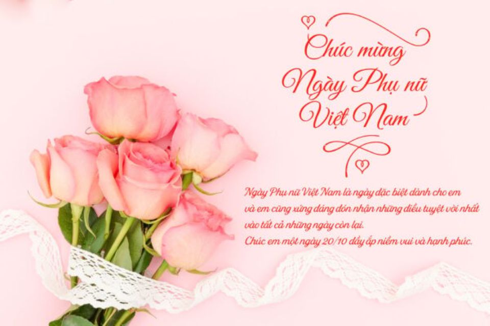 Gợi ý lời chúc mừng ngày Phụ nữ Việt Nam 20/10 hay và ý nghĩa nhất