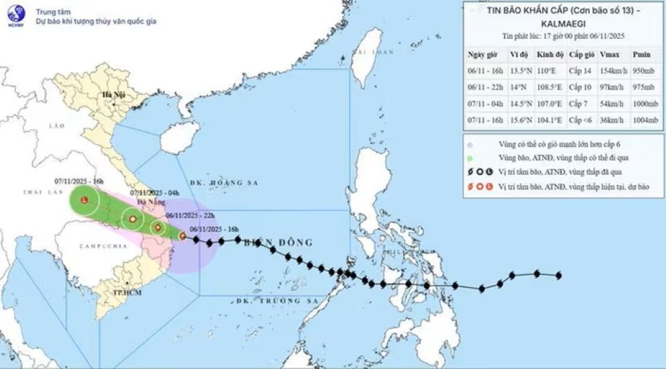 Thời tiết ngày 7/11/2025: Bắc Bộ trời lạnh, cao nguyên Trung Bộ mưa to đến rất to