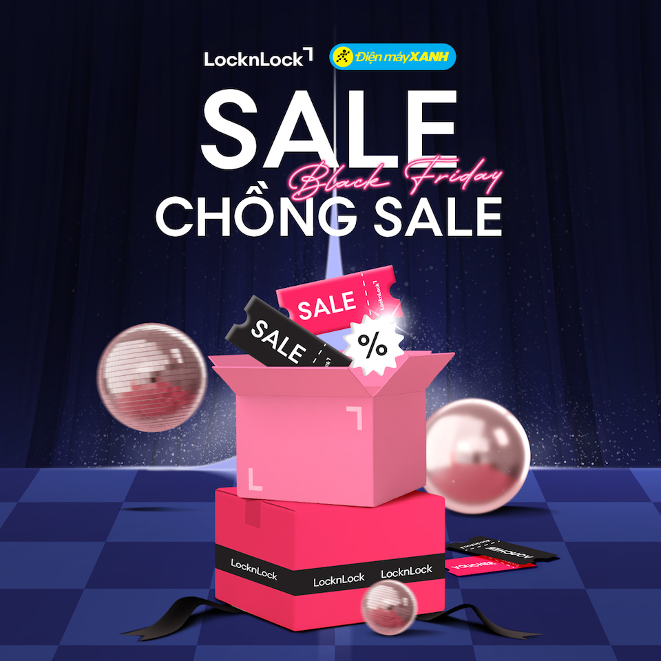 LocknLock giảm tới 50%++ trong tháng 11: Mua máy hút bụi - nhận vali thời trang cao cấp, săn deal Black Friday siêu hời!