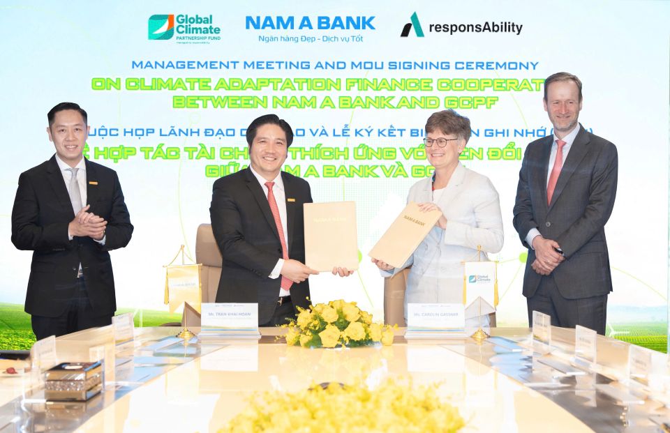 Nam A Bank và GCPF ký kết Biên bản ghi nhớ: Phối hợp nghiên cứu khung tài chính thích ứng biến đổi khí hậu từ năm 2026