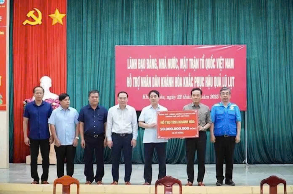 TP Hồ Chí Minh hỗ trợ Khánh Hòa 50 tỷ đồng khắc phục bão lũ