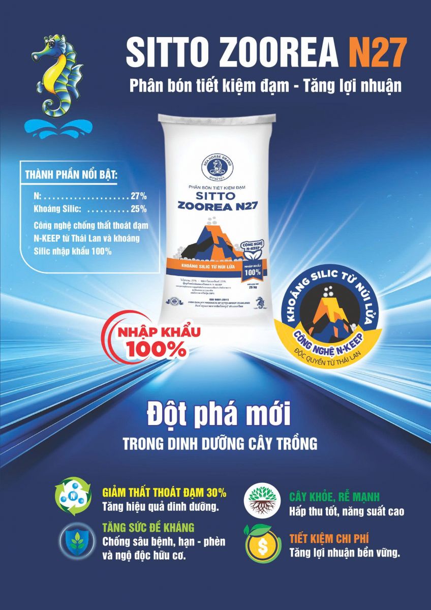 Phân bón ZOOREA N27 thế hệ mới giúp nhà nông tiết kiệm, tăng năng suất mùa vụ