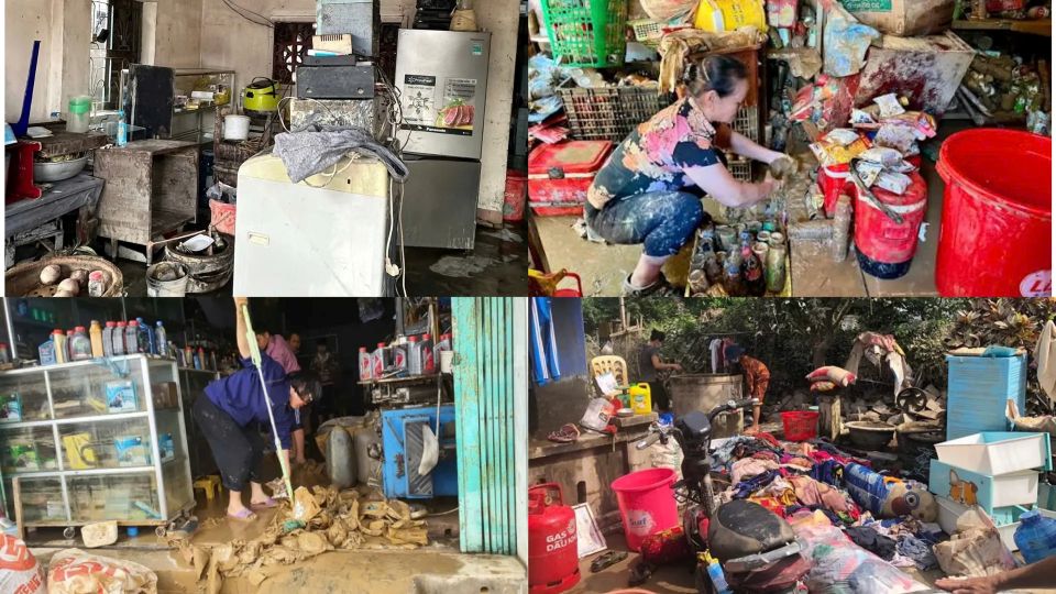 Nghẹn lòng sau lũ: khi những đống rác từng là tài sản một đời