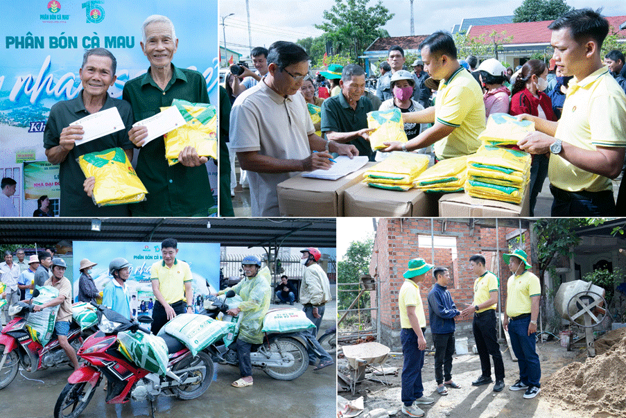 Phân Bón Cà Mau hỗ trợ bà con Khánh Hòa khắc phục khó khăn sau mưa lũ