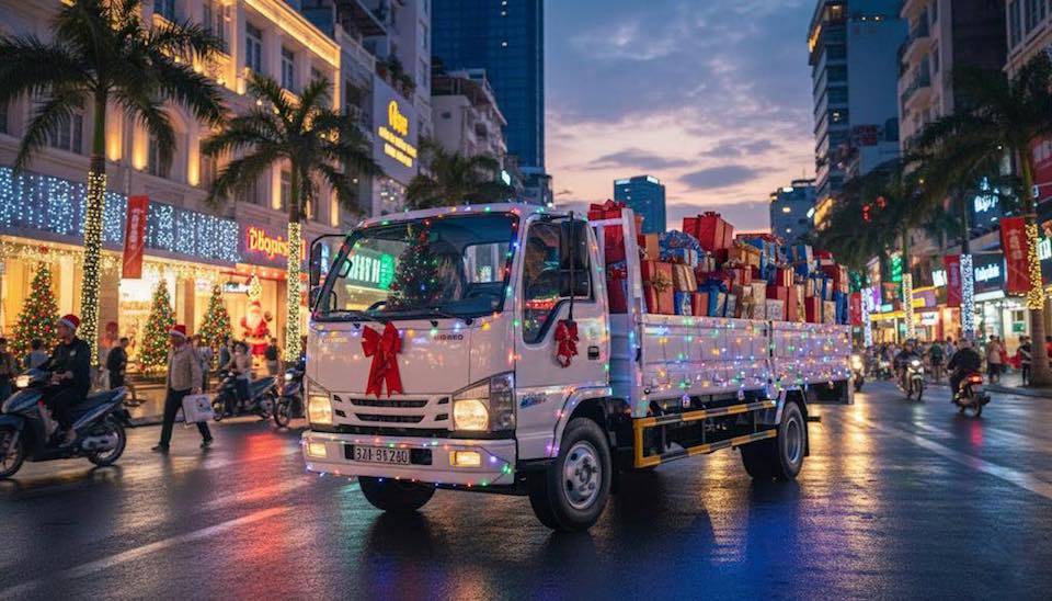 Hà Nội và TP Hồ Chí Minh rực rỡ sắc màu, dòng người đổ về trung tâm đón đêm Giáng sinh