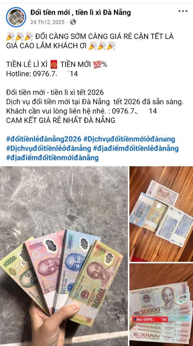 Cảnh báo thủ đoạn lừa đảo tinh vi núp bóng dịch vụ đổi tiền lì xì