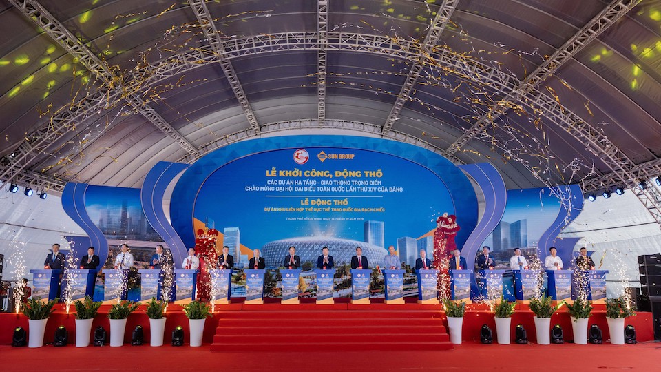 TP Hồ Chí Minh đồng loạt khởi công 4 dự án hạ tầng "siêu khủng" chào mừng Đại hội XIV của Đảng