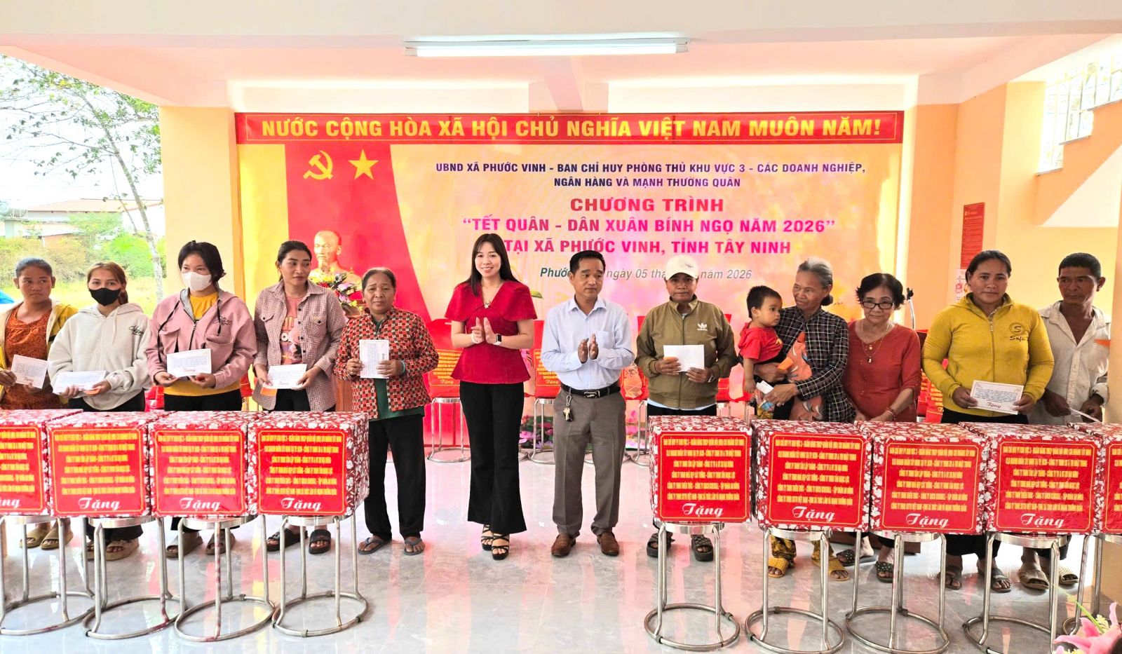 Ấm áp “Tết Quân – Dân Xuân Bính Ngọ 2026” cho đồng bào Khmer xã Phước Vinh