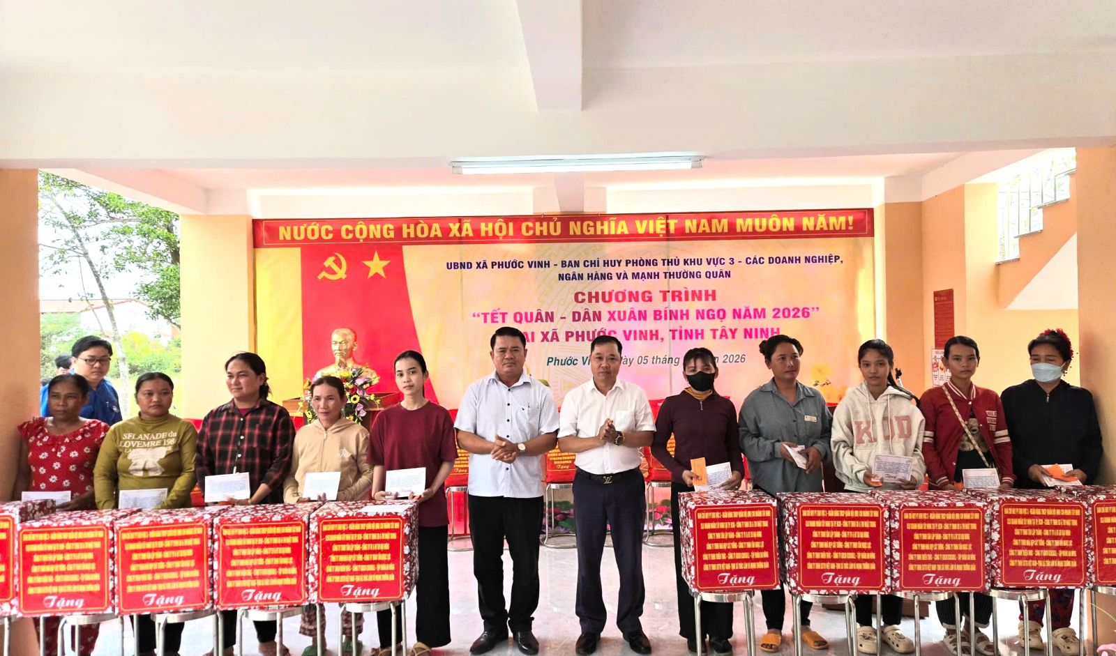 Ấm áp “Tết Quân – Dân Xuân Bính Ngọ 2026” cho đồng bào Khmer xã Phước Vinh