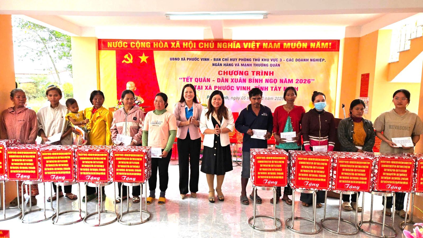 Ấm áp “Tết Quân – Dân Xuân Bính Ngọ 2026” cho đồng bào Khmer xã Phước Vinh