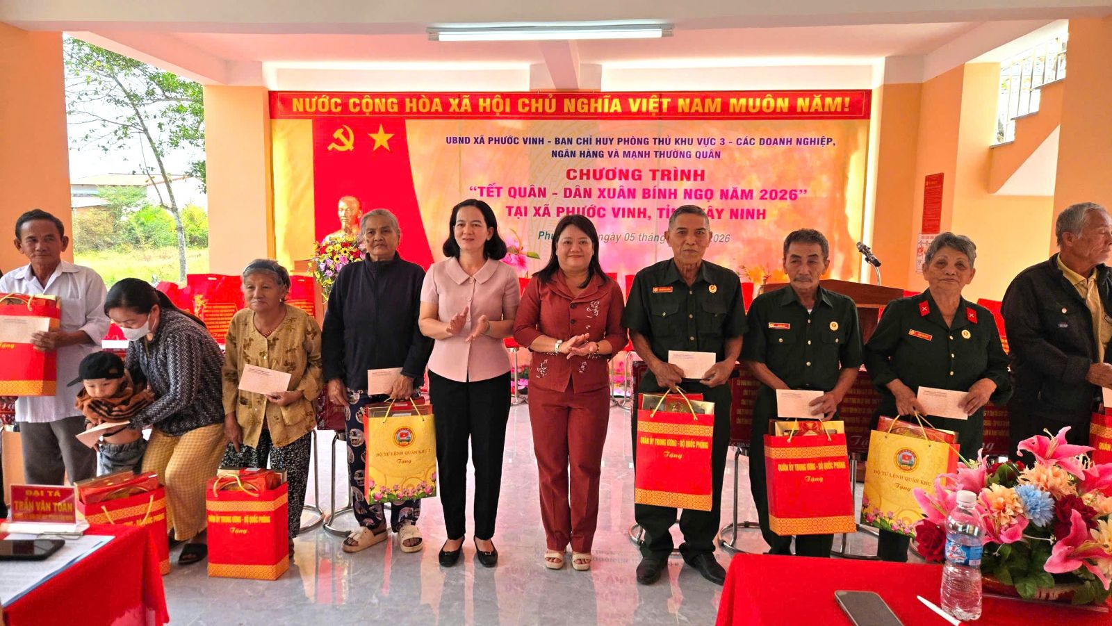 Ấm áp “Tết Quân – Dân Xuân Bính Ngọ 2026” cho đồng bào Khmer xã Phước Vinh