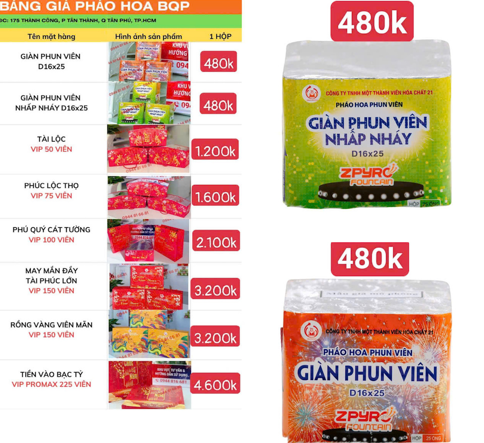 Bán pháo hoa Z121 giá "trên trời": Quản lý thị trường TP Hồ Chí Minh sẽ vào cuộc xử lý