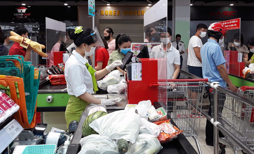 Siêu thị, chợ truyền thống tại Hà Nội: Nhiều biện pháp hay trong phòng, chống dịch Covid-19