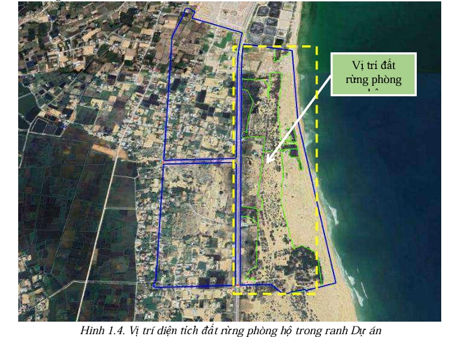 Để thực hiện dự án cần chuyển đổi hơn 21 ha đất rừng phòng hộ sang đất ở, dịch vụ du lịch.